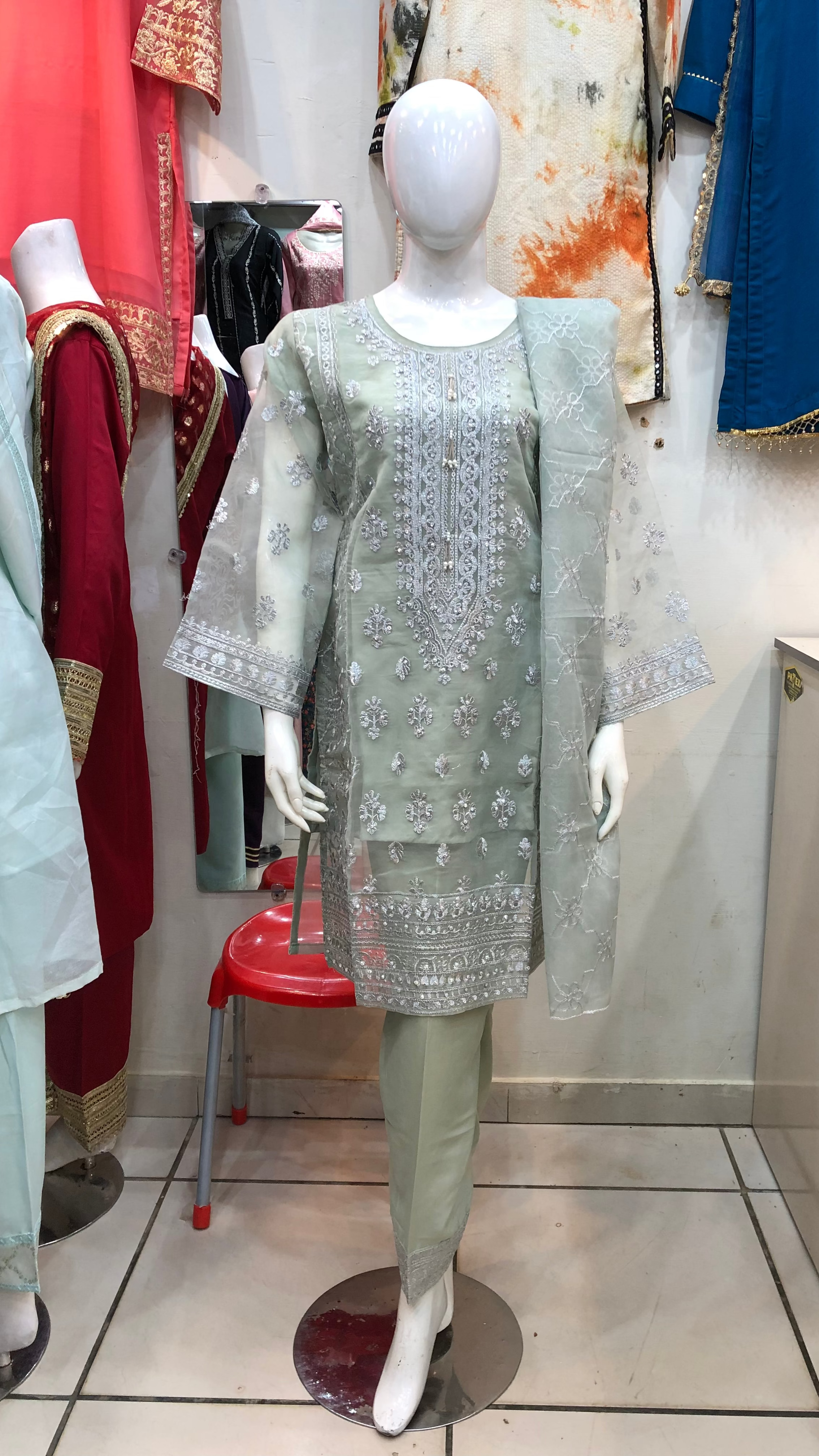 β¨ 3-Piece Fancy Cotton Net Print Floral β Elegant & Festive