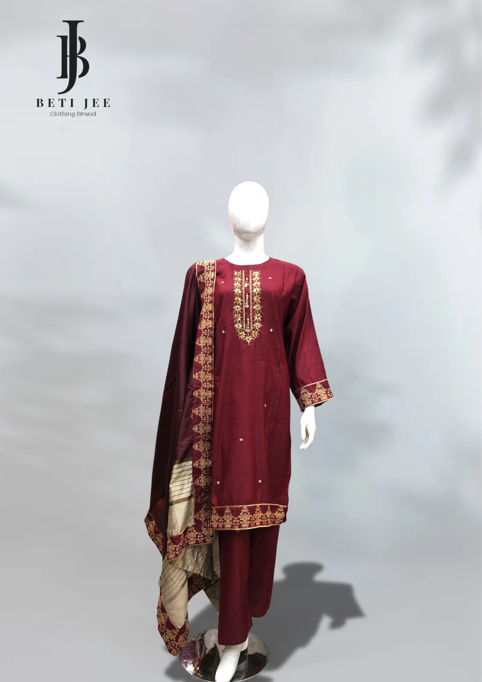 π 3-Piece Hand Work Party Wear β Elegant & Timeless