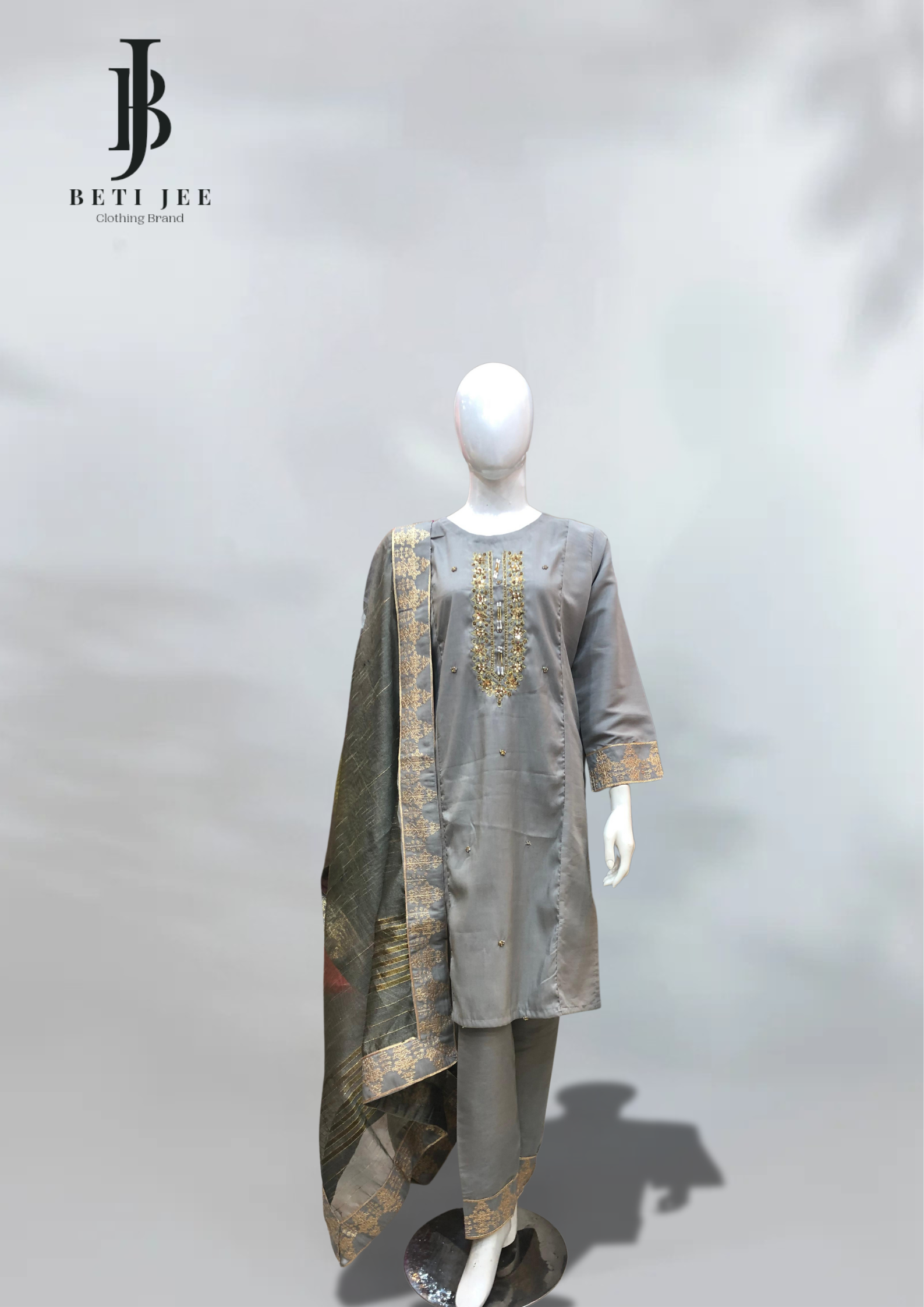 👗 3-Piece Hand Work Party Wear